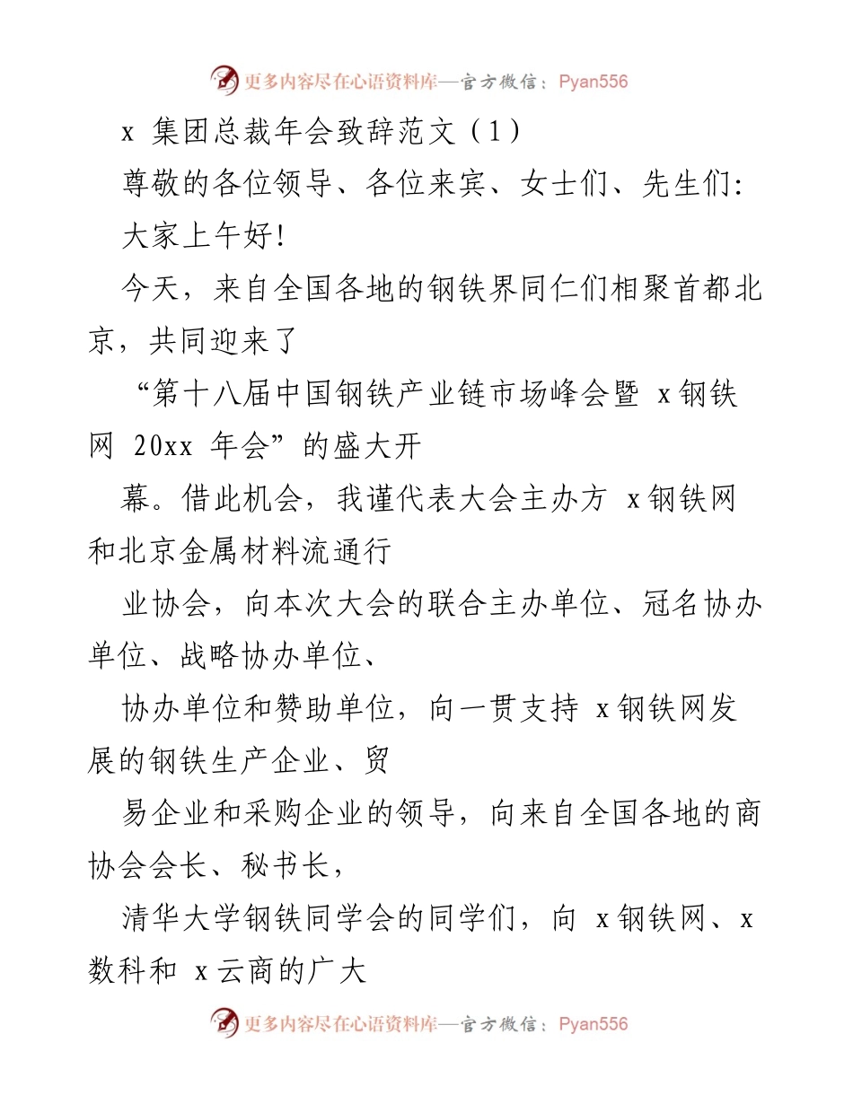 [发言] 钢铁产业链市场峰会 - 钢铁行业发展路径与数字化转型的展望.docx_第1页