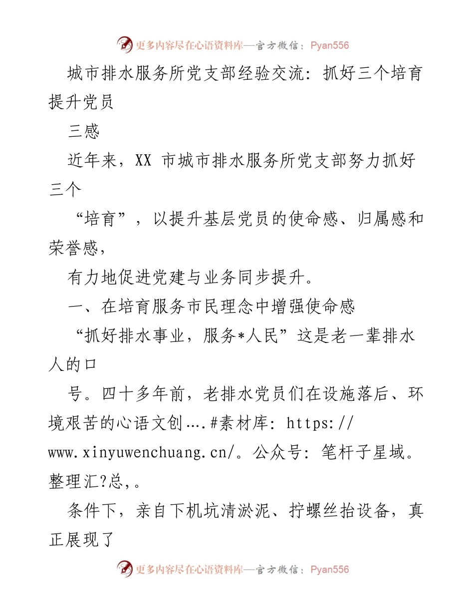 [发言] 经验交流会 - 提升党员使命感、归属感与荣誉感的实践探索.docx_第1页