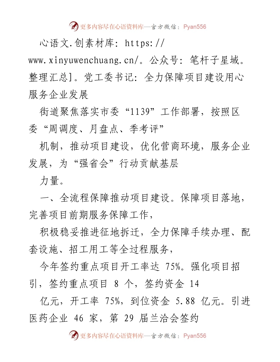 [发言] 项目建设推进会议 - 全力保障项目建设，服务企业发展.docx_第1页