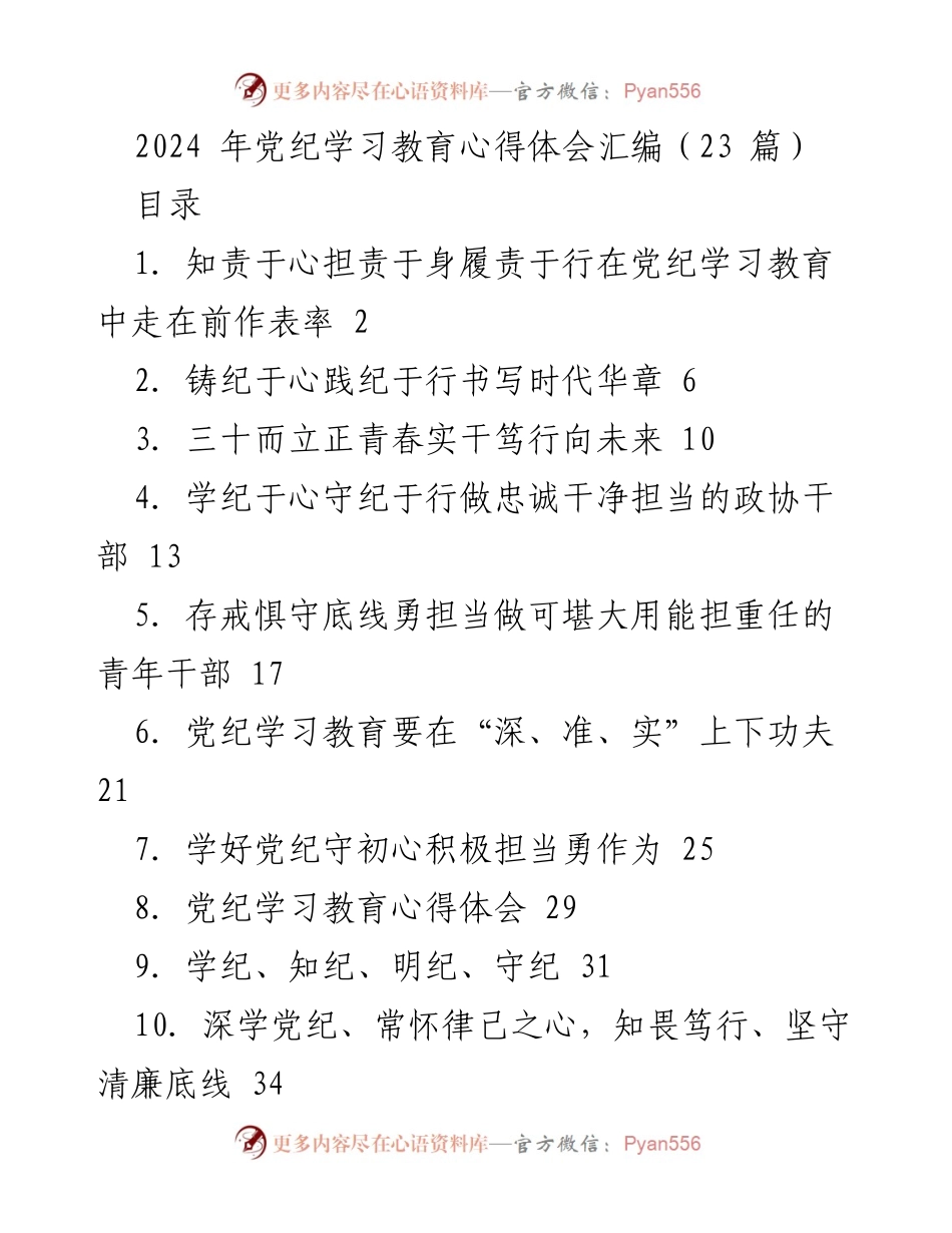 [发言] 青年党纪学习教育座谈会 - 深入学习党纪，激励青年干部担当作为.docx_第1页