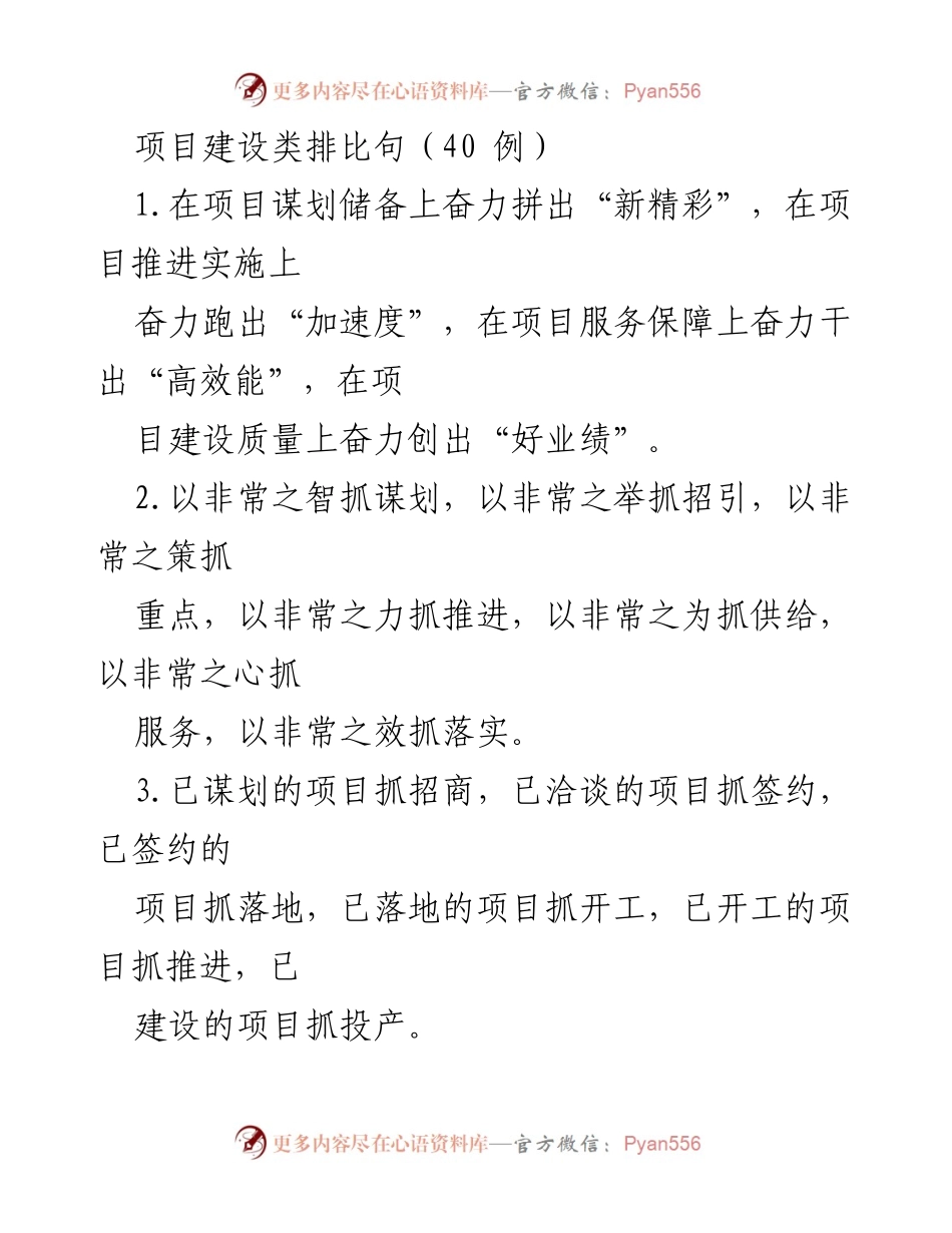 [发言] 项目建设推进会议 - 项目建设的加速与保障措施.docx_第1页