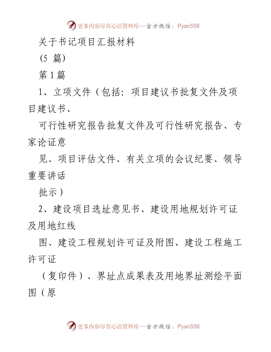 [发言] 项目汇报会 - 书记项目汇报材料概述.docx_第1页