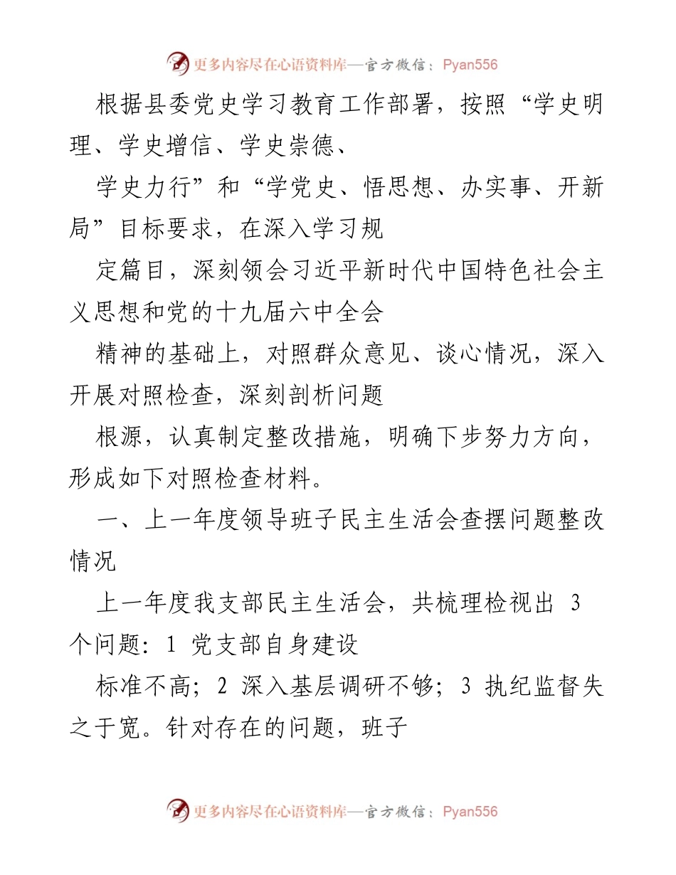 [对照检查材料] 民主生活会 - 深入剖析问题根源，明确整改方向.docx_第1页