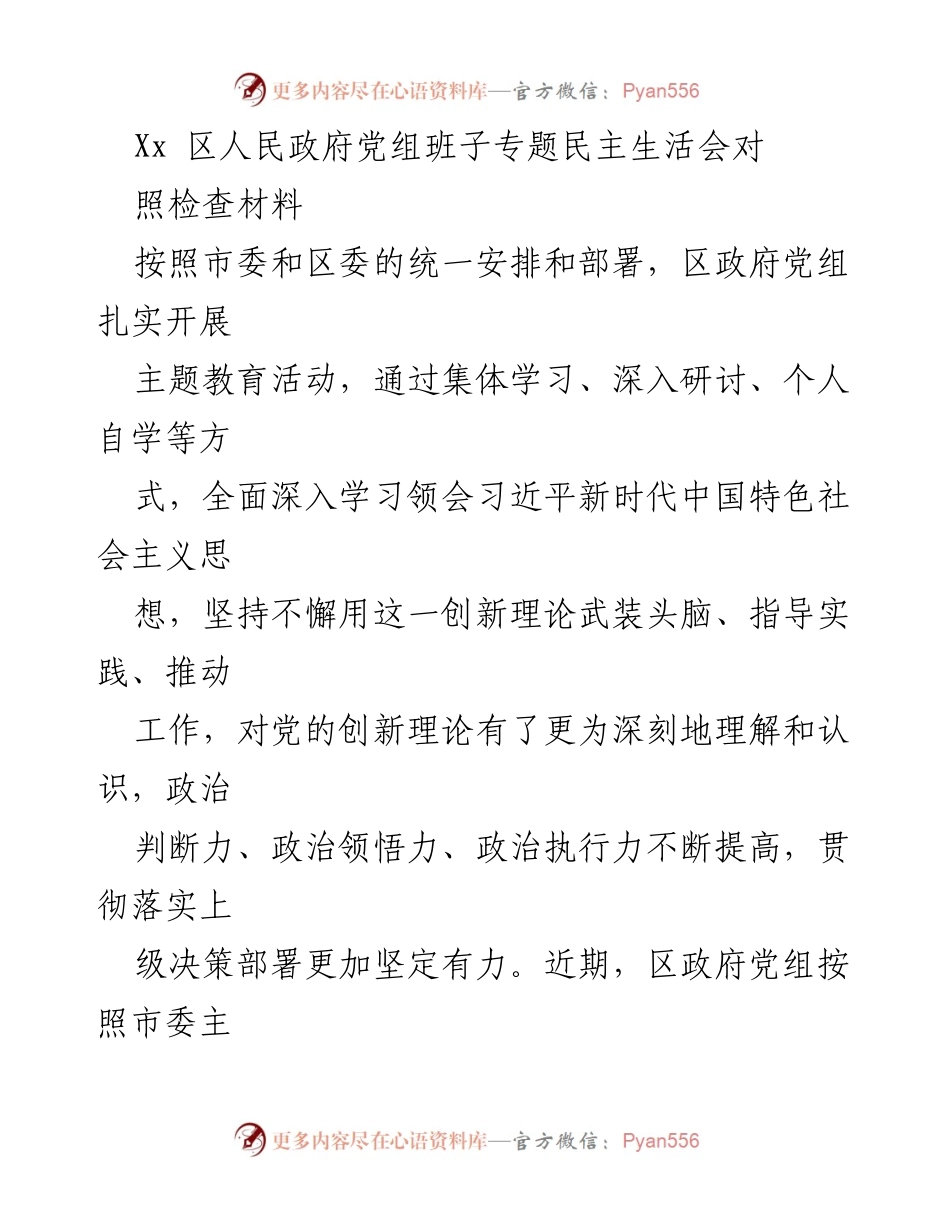 [对照检查材料] 专题民主生活会 - 深化理论学习，提升政治执行力的反思与改进.docx_第1页