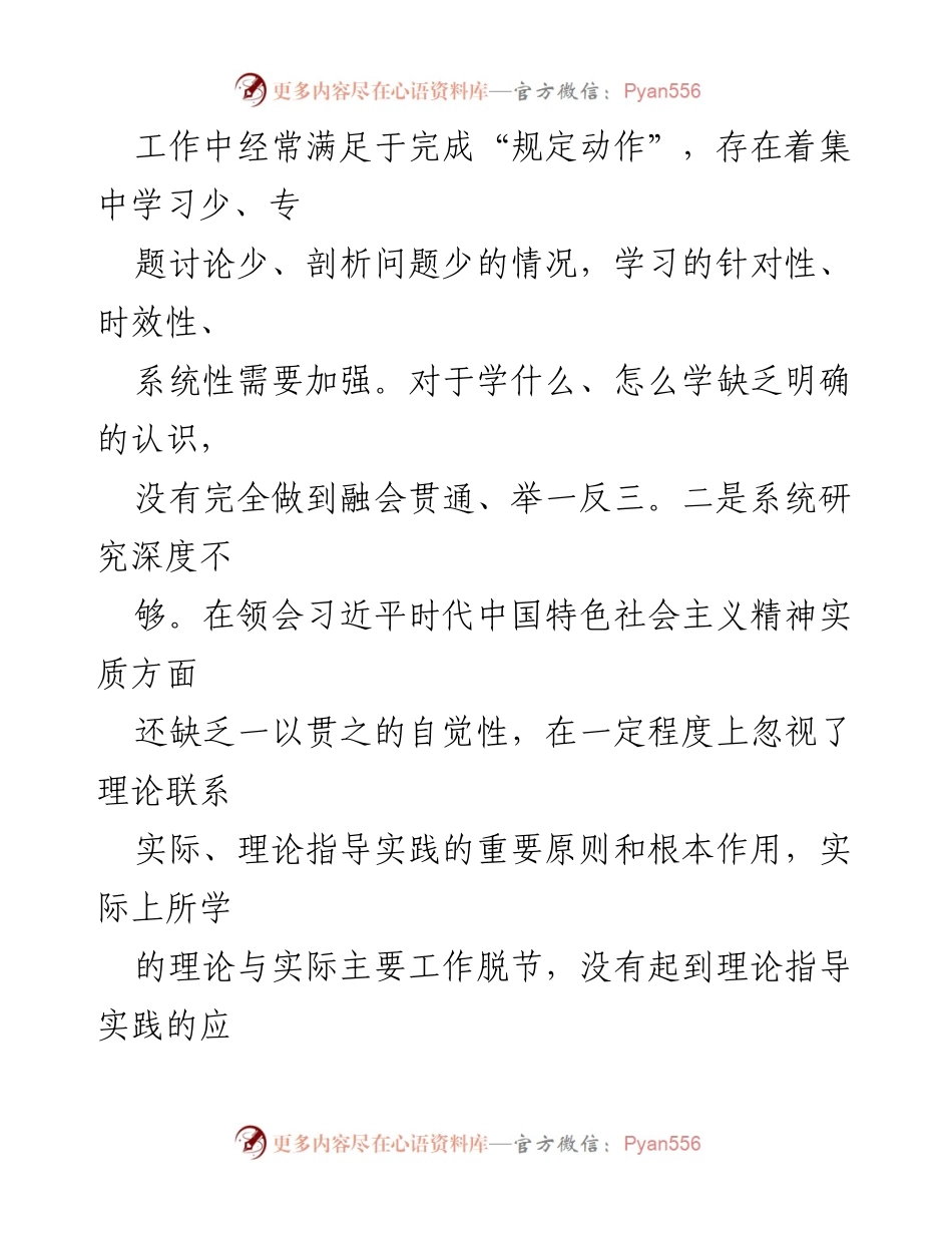 [对照检查材料] 主题教育民主生活会 - 深入查摆问题与整改措施.docx_第2页