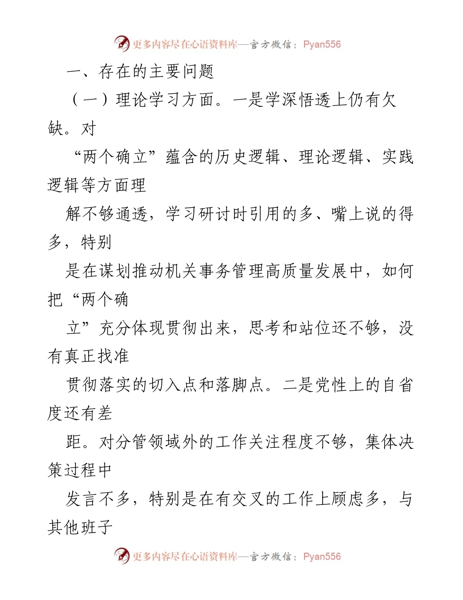 [对照检查材料] 主题教育专题民主生活会 - 深刻自省与整改措施汇报.docx_第2页