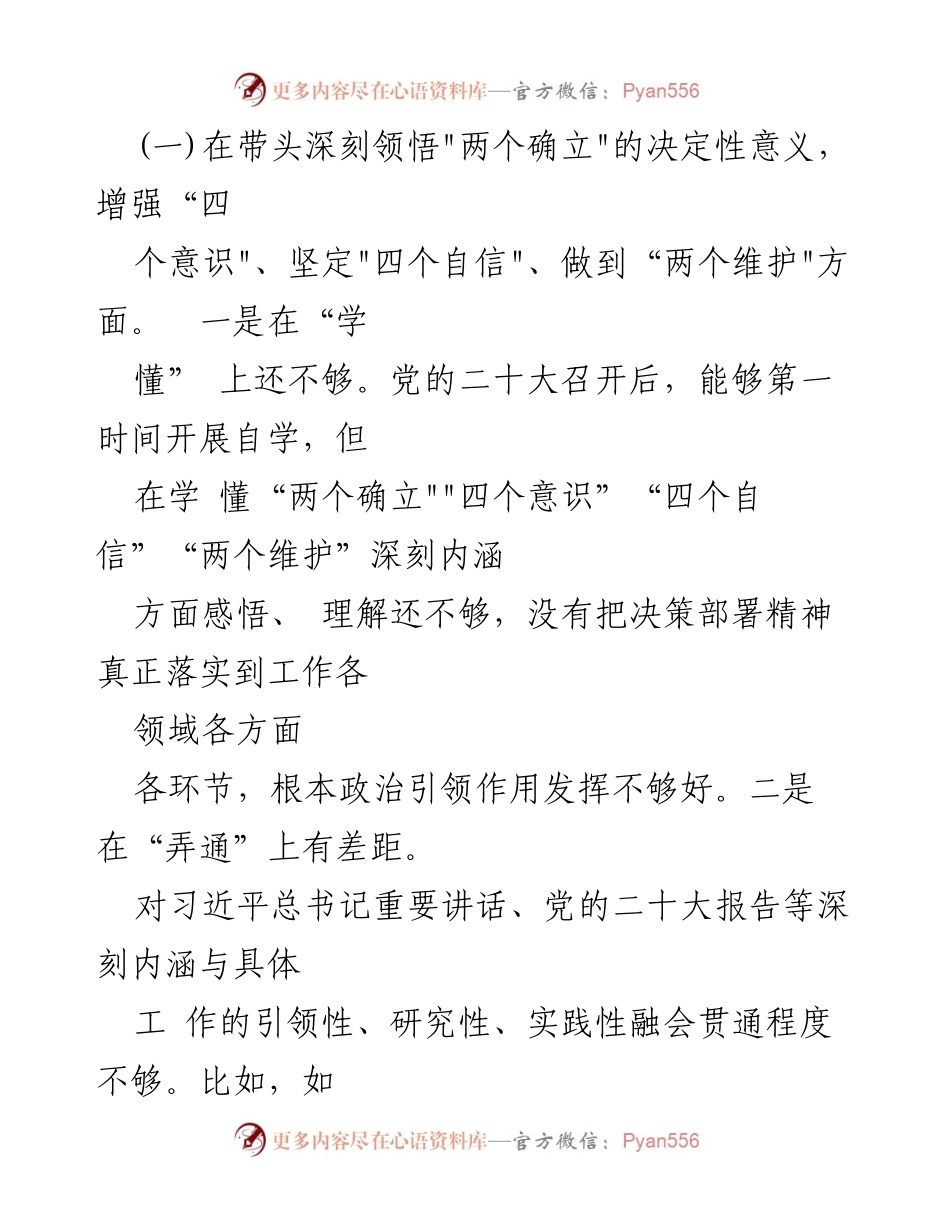 [对照检查材料] 乡镇党委书记民主生活会 - 深化理论学习，提升政治引领能力的自我反思.docx_第2页