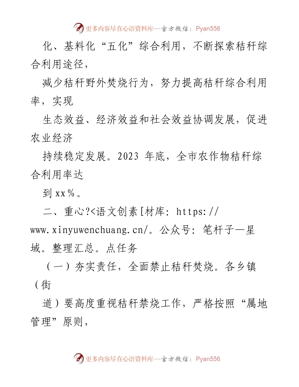 [实施方案] 农业领域 - 2023年农作物秸秆综合利用实施方案.docx_第2页