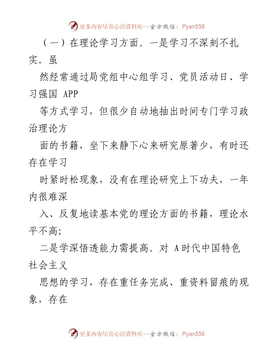 [对照检查材料] 2023年主题教育专题民主生活会 - 副职对照检查：深刻检视与整改措施.docx_第2页