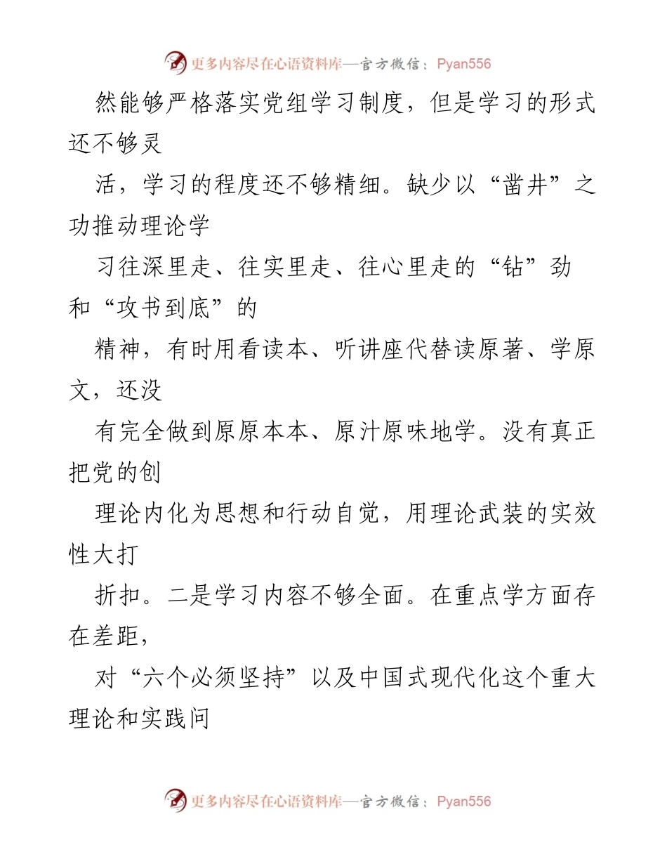 [对照检查材料] 主题教育专题民主生活会 - 领导干部个人问题检视与整改措施总结.docx_第2页