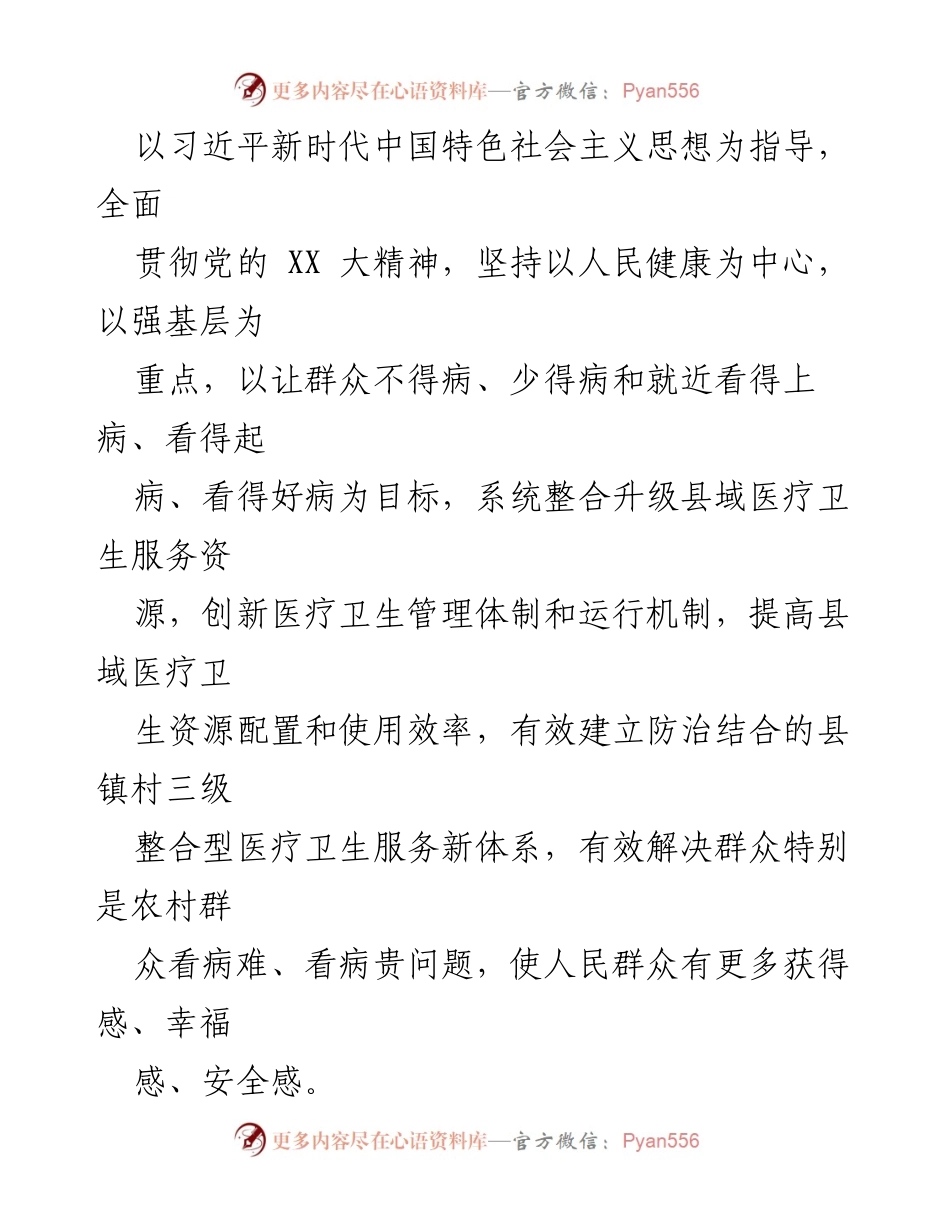 [实施方案] 医疗卫生 - XX县紧密型县域医共体行政管理实施方案（试行）.docx_第2页
