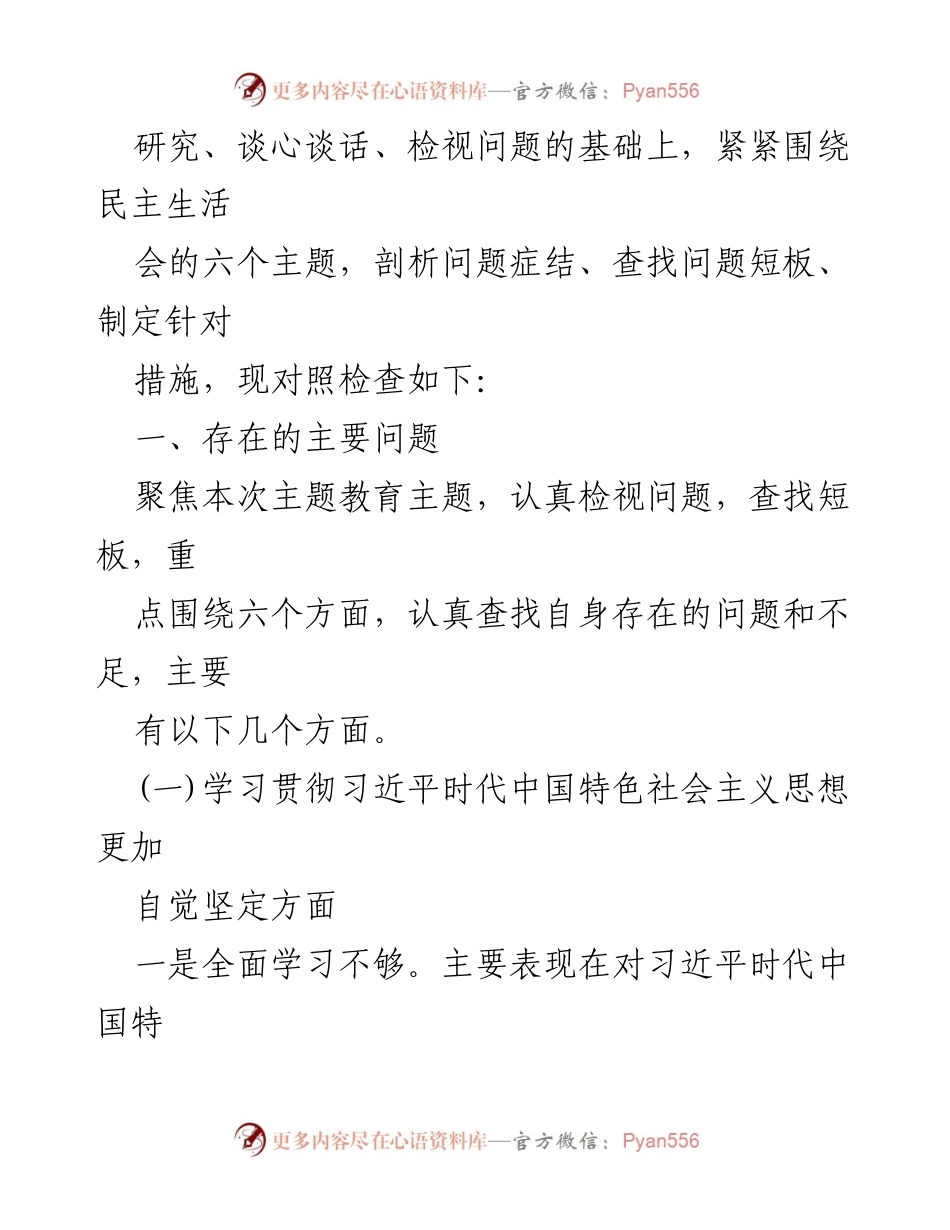 [对照检查材料] 第二批主题教育专题民主生活会 - 六个方面问题查摆与整改措施.docx_第2页