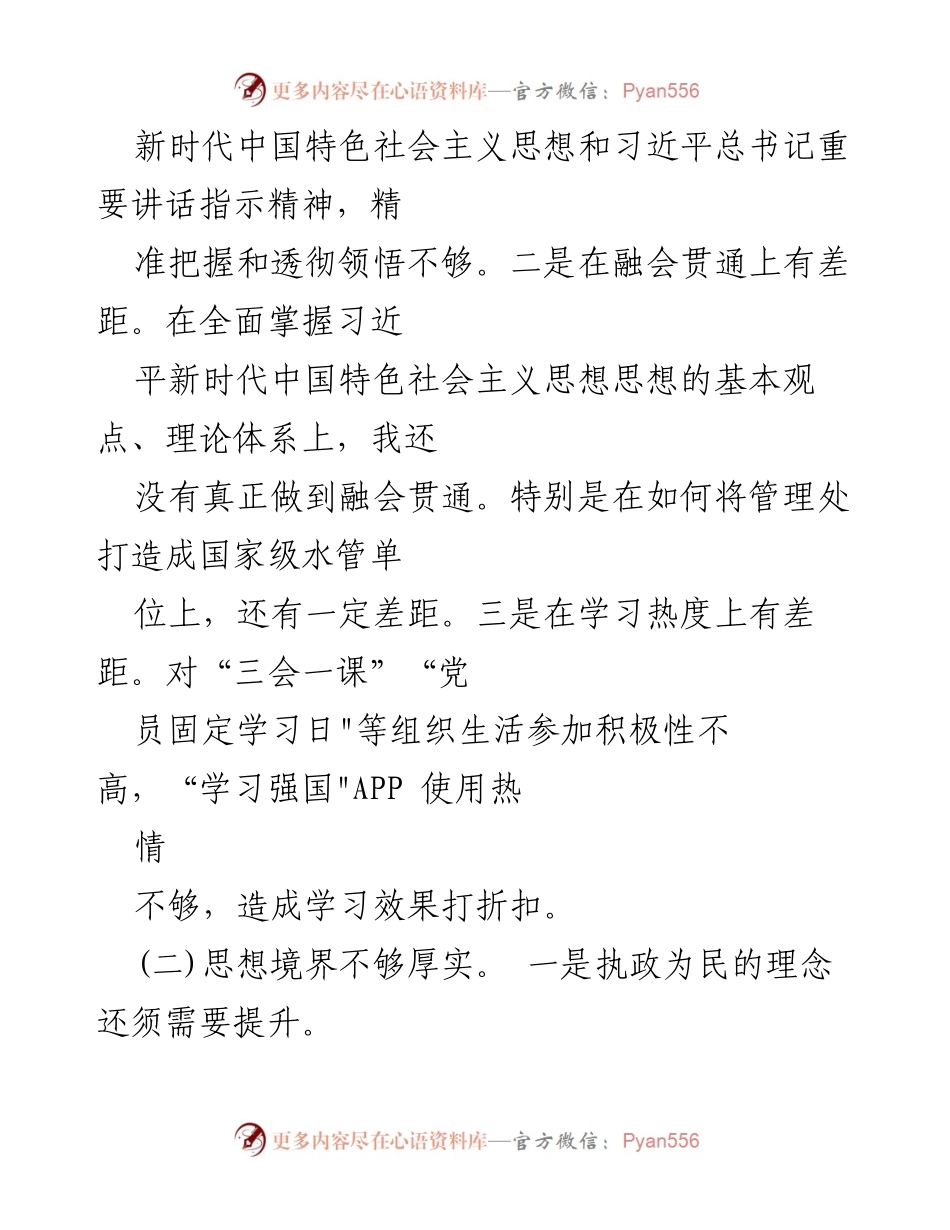 [对照检查材料] 市直属单位主题教育民主生活会 - 深入剖析自身问题与改进措施.docx_第2页