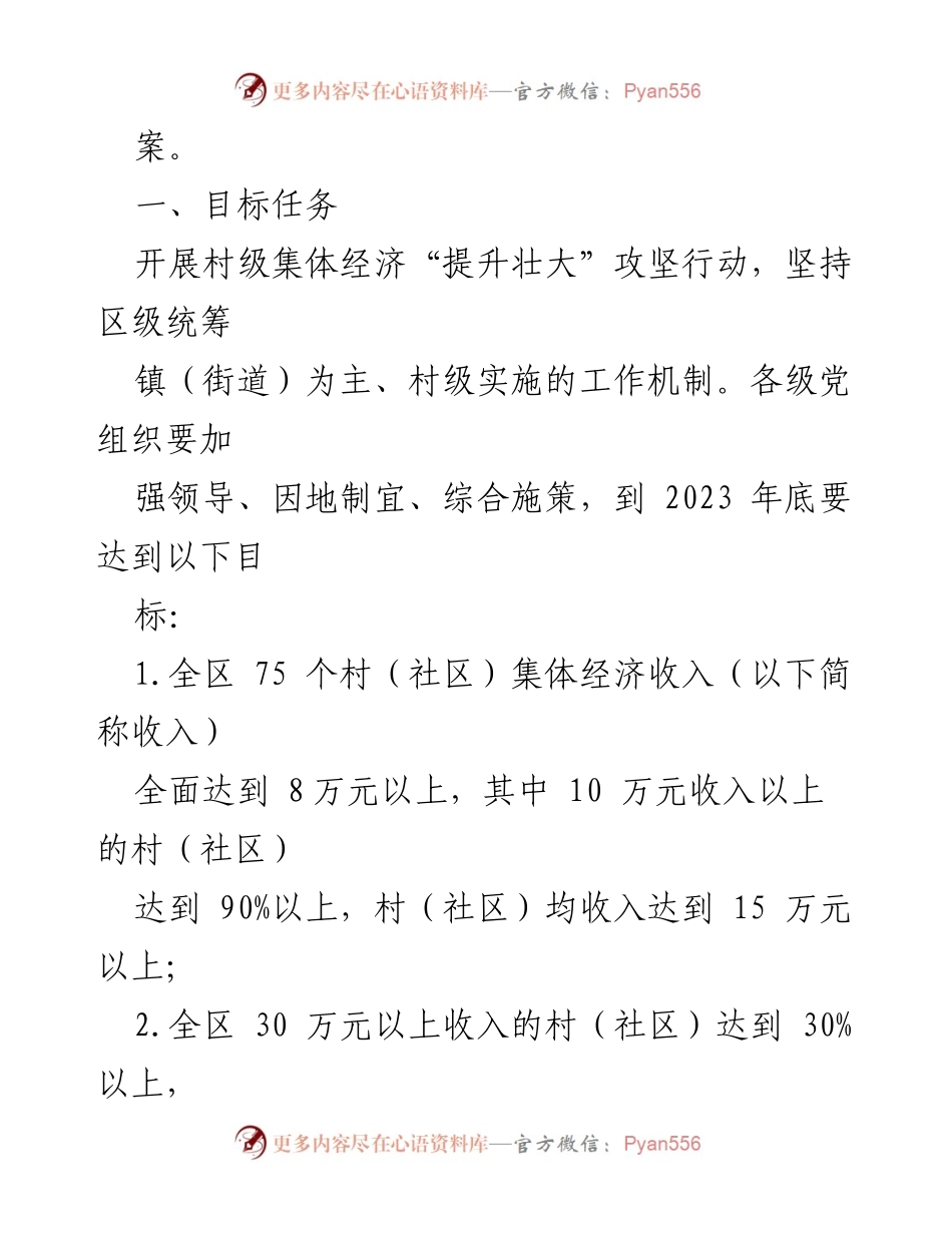 [实施方案] 村级集体经济发展 - 开展村级集体经济“提升壮大”攻坚行动的实施方案.docx_第2页
