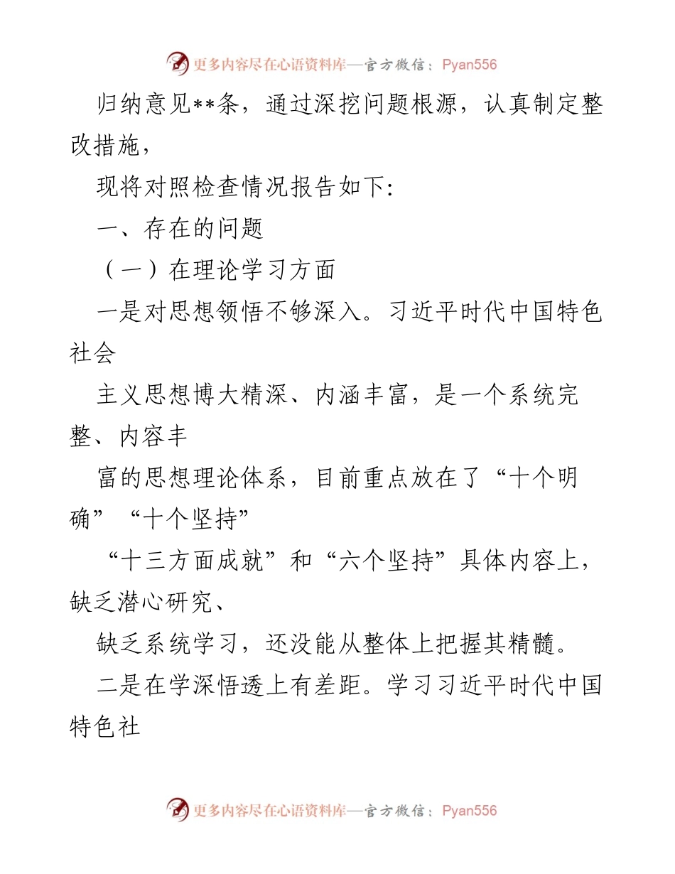 [对照检查材料] 主题教育专题民主生活会 - 2023年党员领导干部对照检查及整改措施报告.docx_第2页