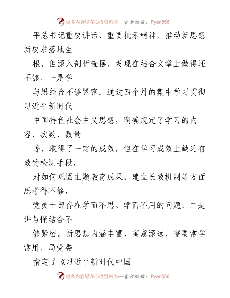 [对照检查材料] 专题民主生活会 - 深入查摆问题，推动理论学习与政治素养提升_1.docx_第2页