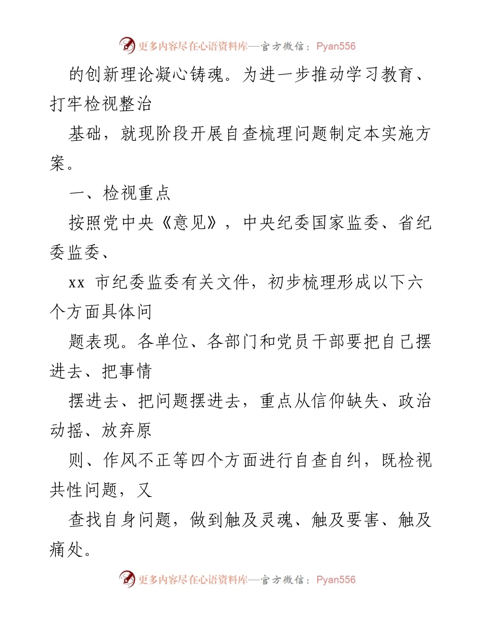 [实施方案] 教育整顿工作 - 教育整顿学习教育环节自查问题实施方案.docx_第2页
