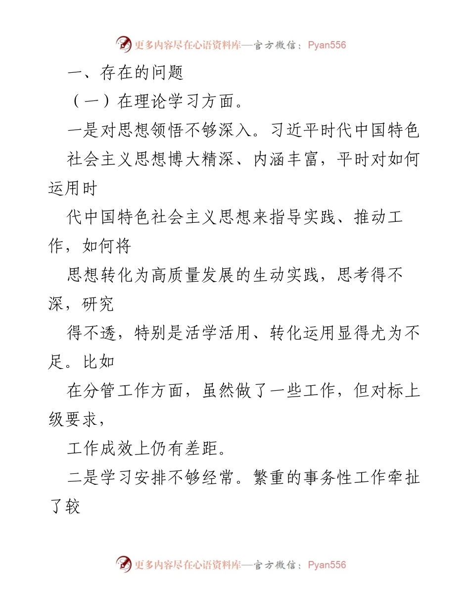 [对照检查材料] 主题教育专题民主生活会 - 深入剖析党员干部个人不足与整改方向.docx_第2页