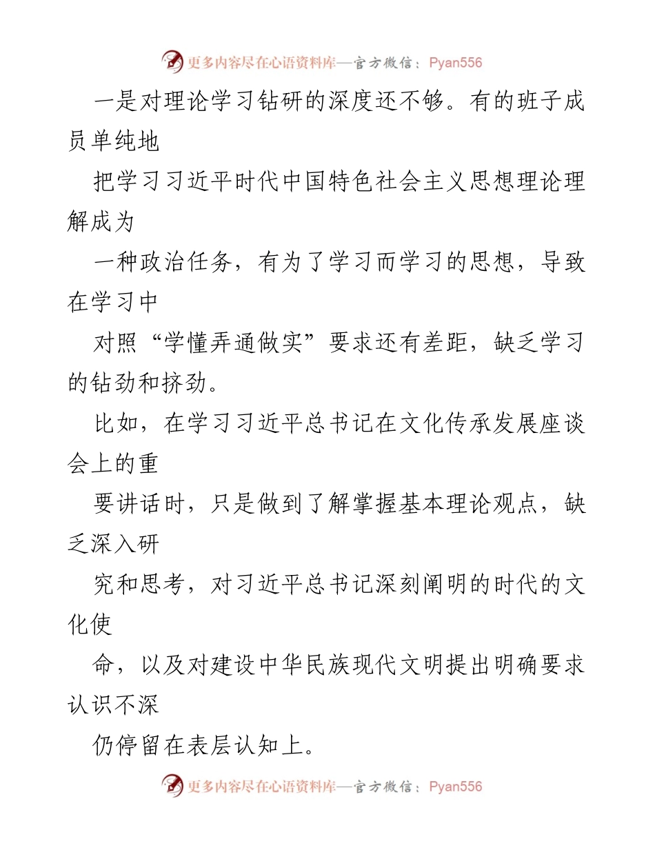 [对照检查材料] 主题教育民主生活会 - 领导班子对照检查与问题剖析报告.docx_第2页