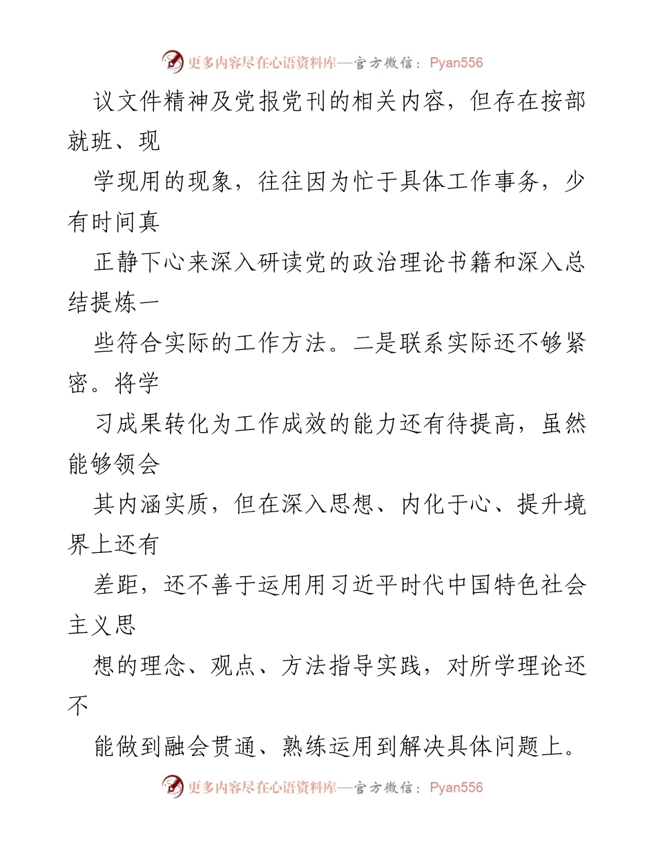 [对照检查材料] 主题教育专题民主生活会 - 剖析自我，提升党性与能力.docx_第2页