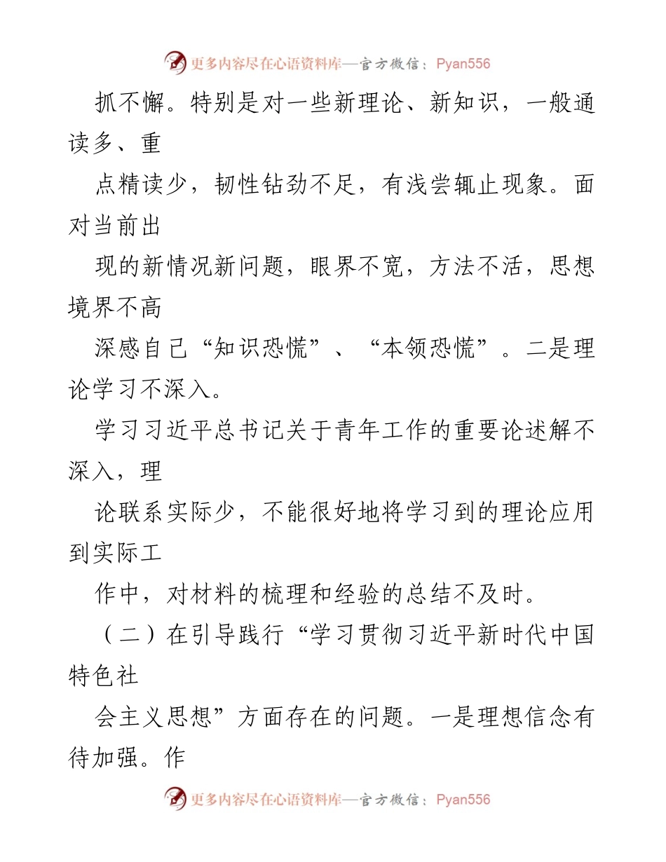 [对照检查材料] 主题教育民主生活会 - 深入查摆自身不足与整改方向.docx_第2页