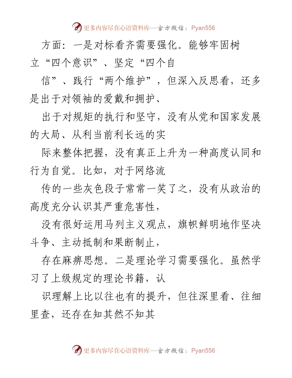 [对照检查] 党史学习教育专题民主生活会 - 深刻查摆问题与整改措施.docx_第2页