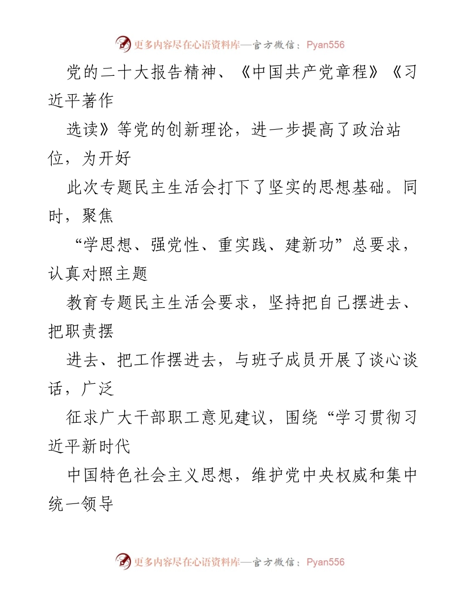 [对照检查材料] 专题民主生活会 - 深刻剖析自身问题与整改措施.docx_第2页