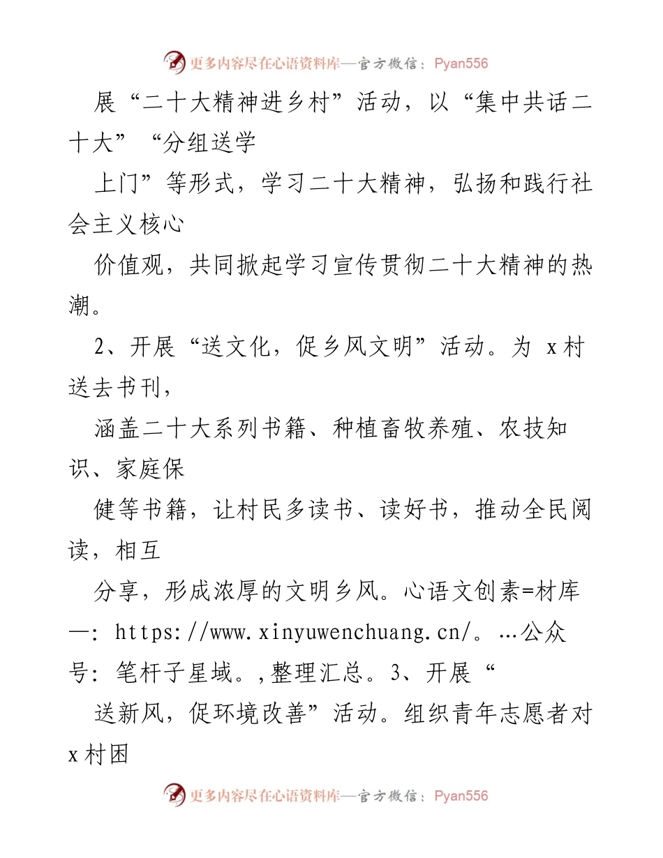 [实施方案] 学雷锋志愿服务活动 - 弘扬雷锋精神，推动乡村振兴志愿服务活动方案.docx_第2页