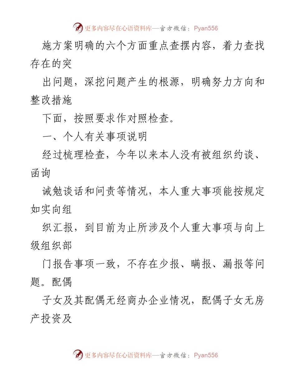 [对照检查材料] 主题教育专题民主生活会 - 剖析与整改：副职领导对照检查材料.docx_第2页