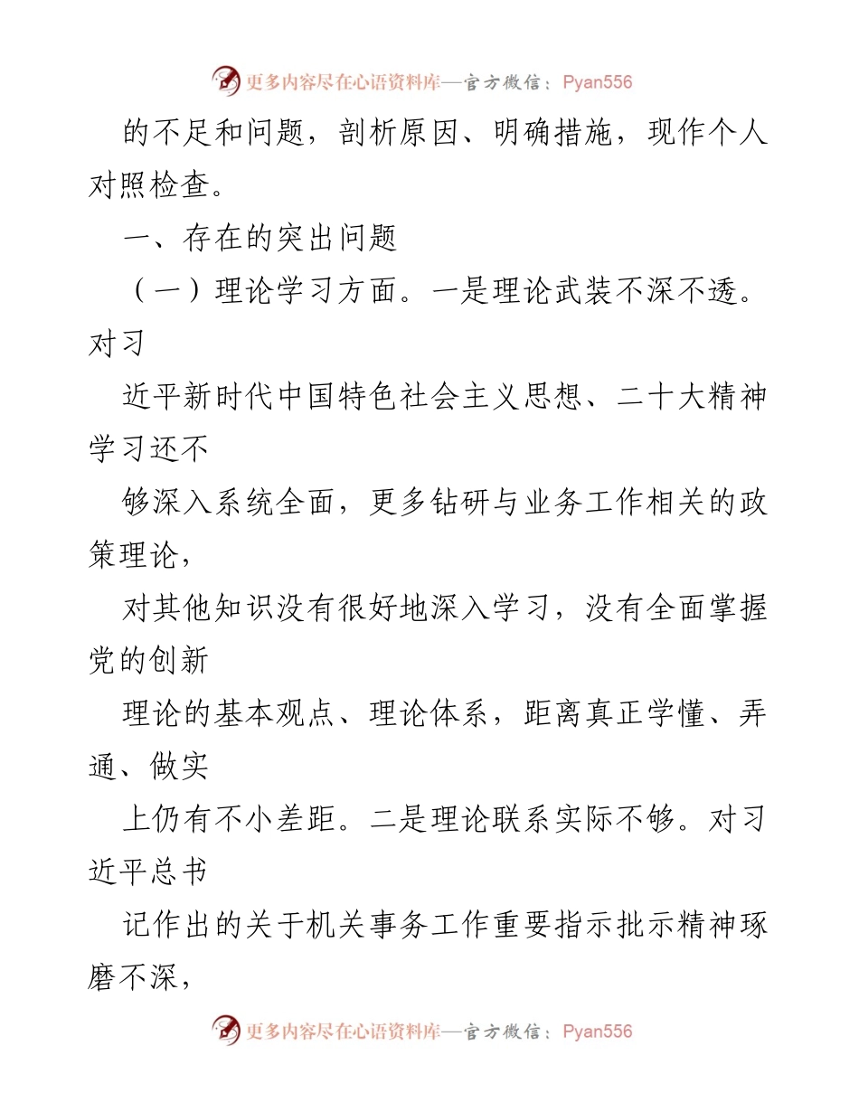 [对照检查材料] 专题民主生活会 - 深化理论学习与政治素质提升的自我剖析.docx_第2页