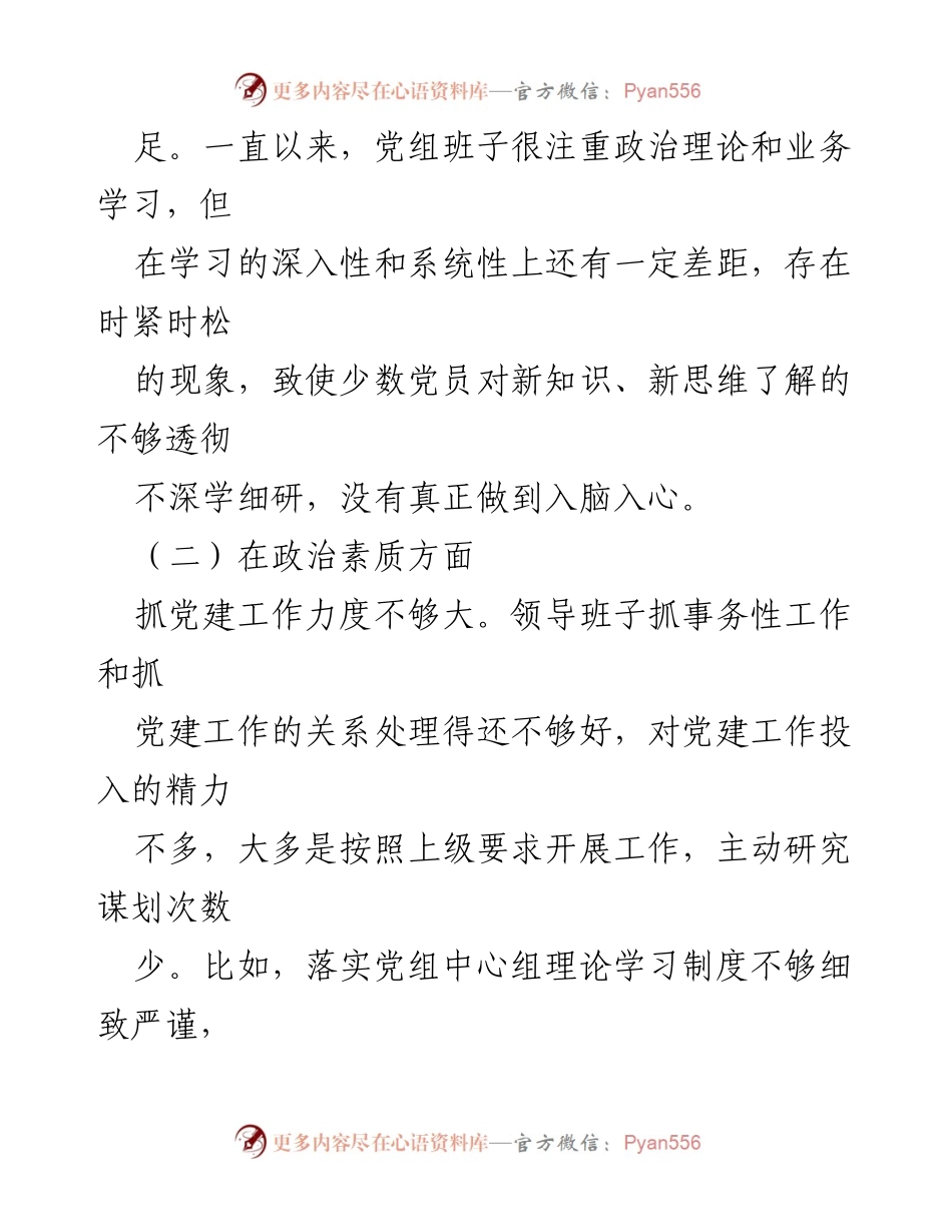 [对照检查材料] 主题教育民主生活会 - 班子对照检查情况报告.docx_第2页