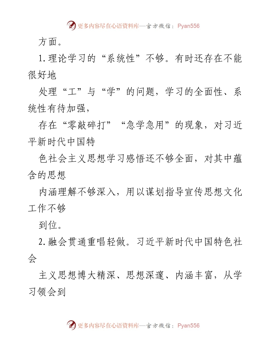 [对照检查材料] 主题教育专题民主生活会 - 领导干部对照检查报告.docx_第2页