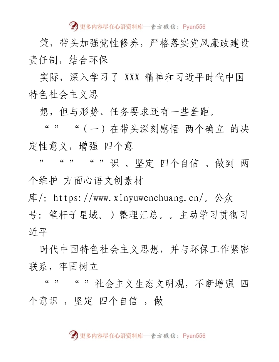 [对照检查材料] 年度民主生活会 - 深入剖析与整改措施报告.docx_第2页