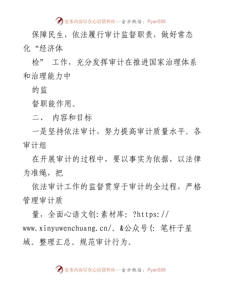 [实施方案] 审计工作 - 开展依法、文明、廉洁审计工作的实施方案.docx_第2页