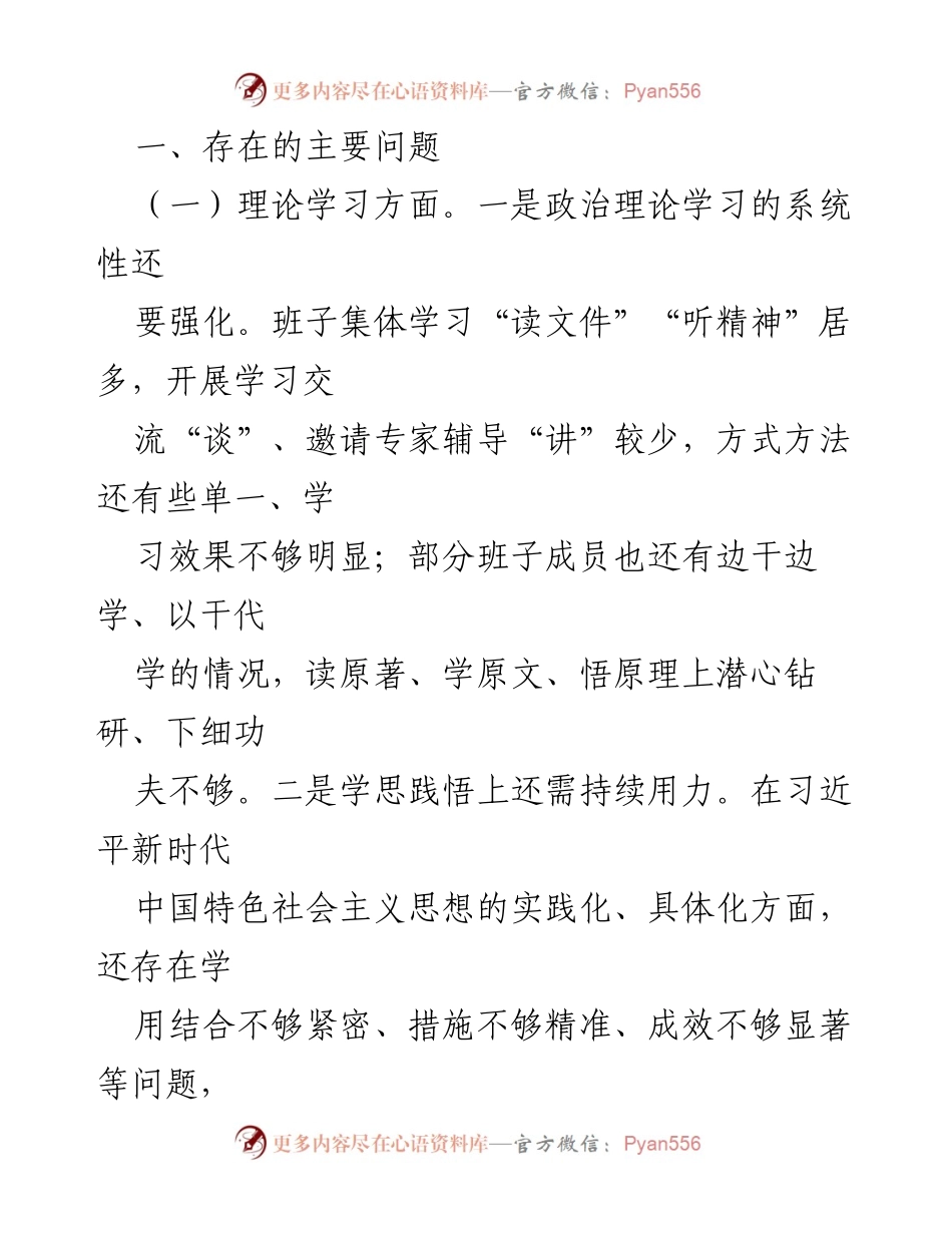 [对照检查材料] 主题教育民主生活会 - 2023年度班子对照检查及整改措施分析.docx_第2页
