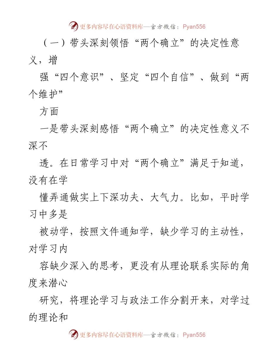[对照检查材料] 领导干部民主生活会 - 深刻剖析与整改措施报告_1.docx_第2页