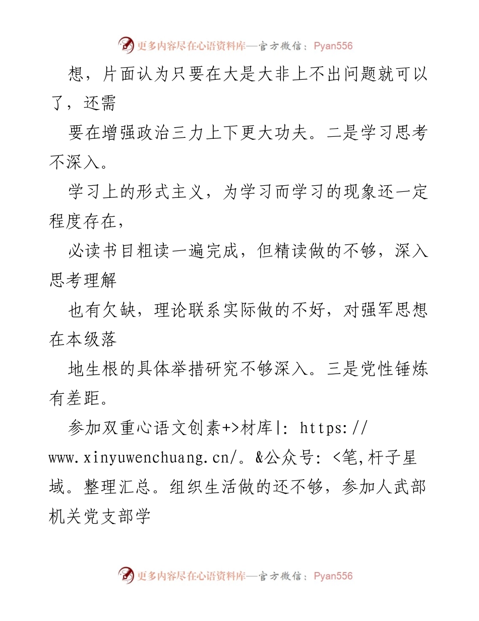 [对照检查材料] 领导干部民主生活会 - 2024年第二批领导干部民主生活会对照检查报告.docx_第2页