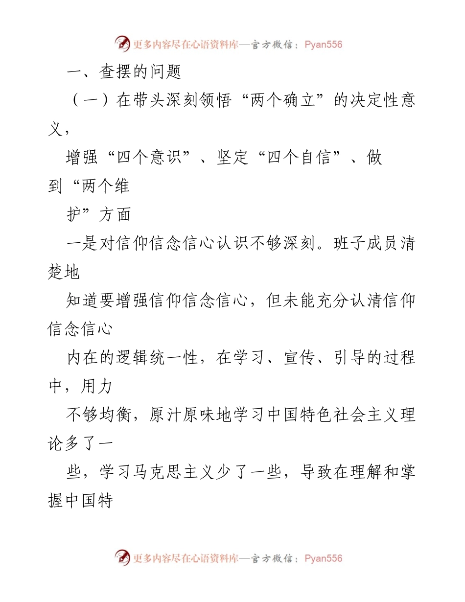 [对照检查材料] 领导班子民主生活会 - 领导班子对照检查与问题查摆报告.docx_第2页