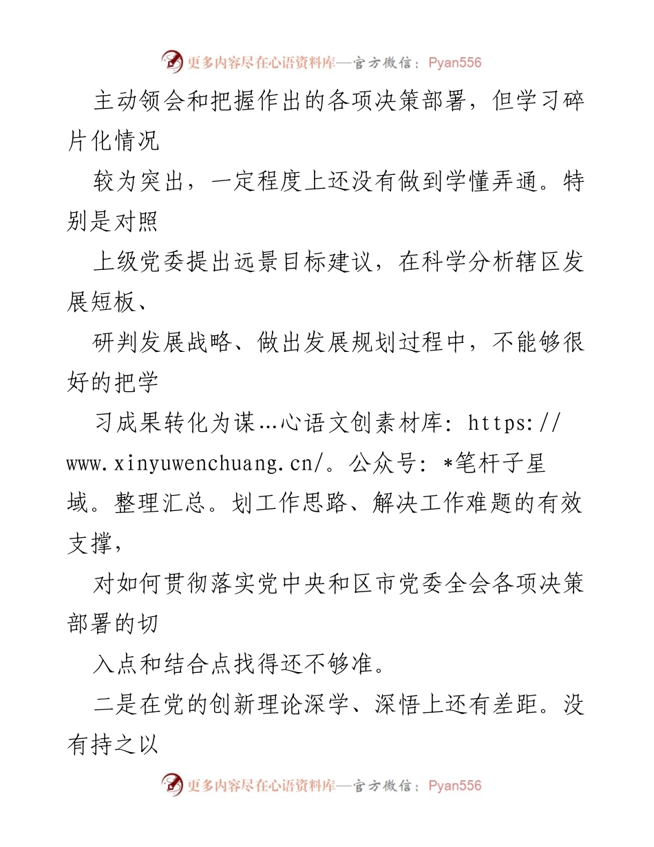 [对照检查材料] 主题教育专题组织生活会 - 领导班子对照检查与问题分析报告.docx_第2页