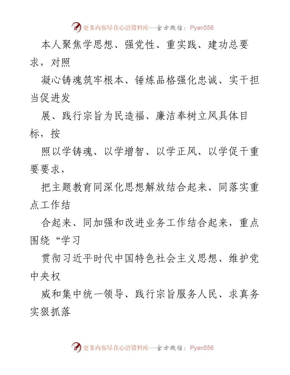 [对照检查材料] 年度民主生活会 - 2024年对照检查材料总结与问题剖析.docx_第2页