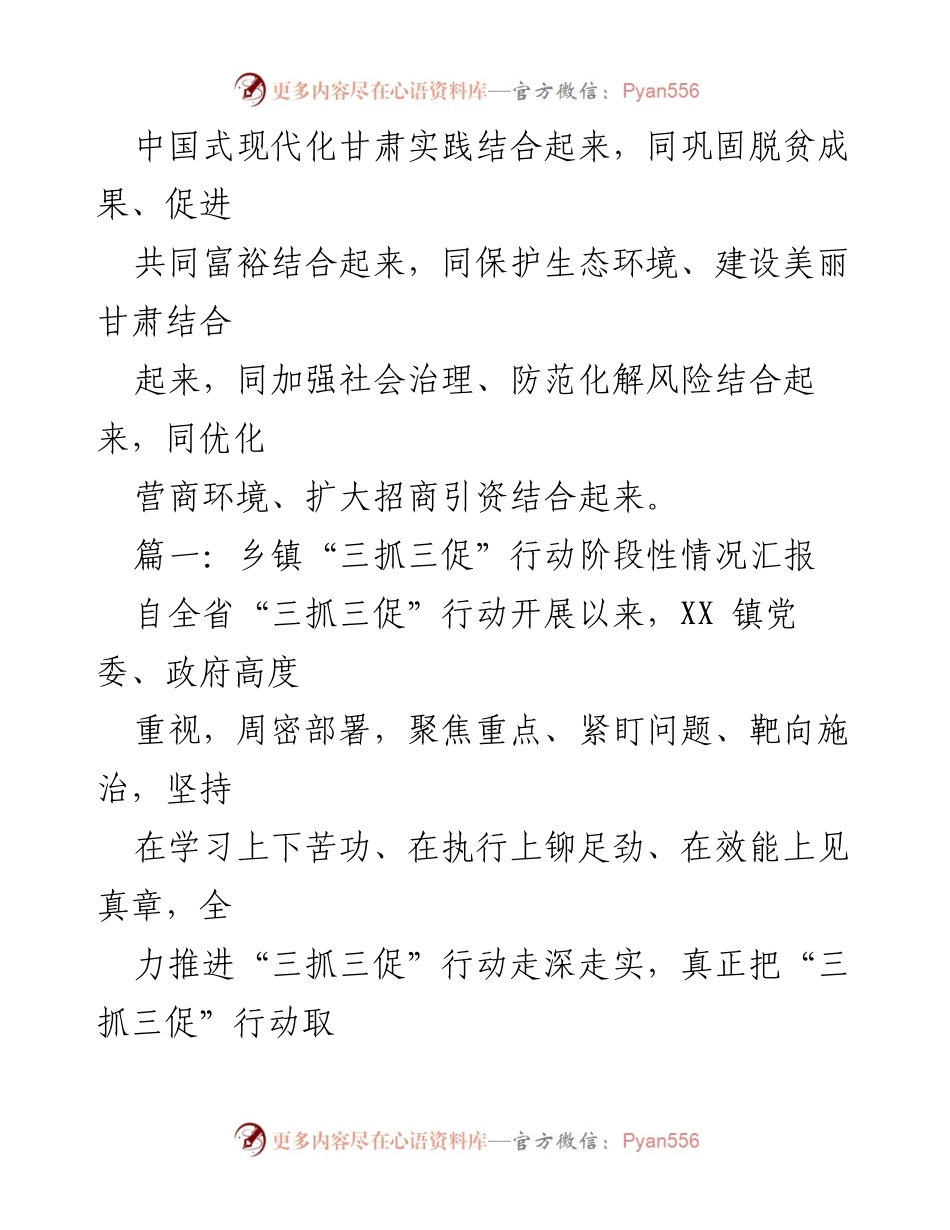 [工作总结] 乡镇“三抓三促”行动 - 2023年“三抓三促”行动阶段性总结汇报.docx_第2页