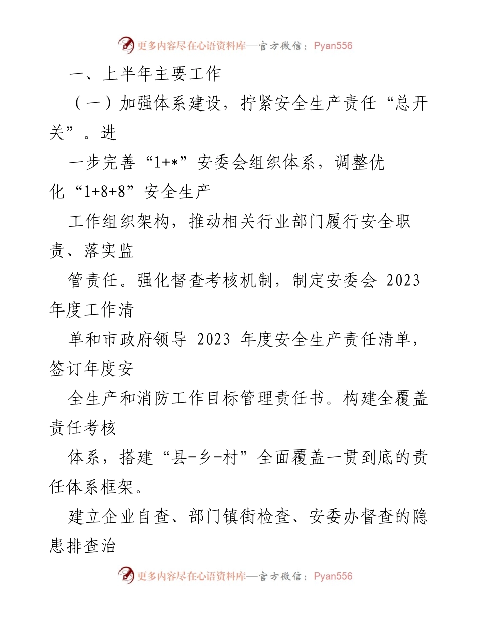 [工作总结] 上半年工作总结会议 - 2023年XX市应急管理局上半年工作总结与下半年工作思路.docx_第2页