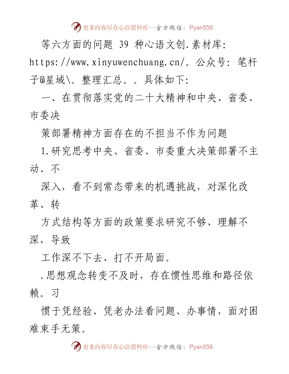[工作总结] “不担当、不作为”专项整治问题与整改措施汇报.docx_第2页