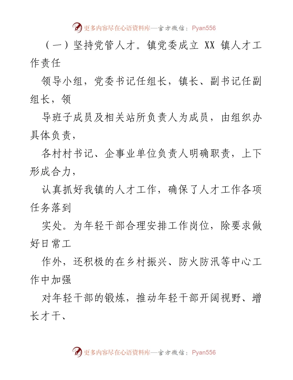 [工作总结] XX镇人才工作 - 2023年上半年人才工作总结报告.docx_第2页