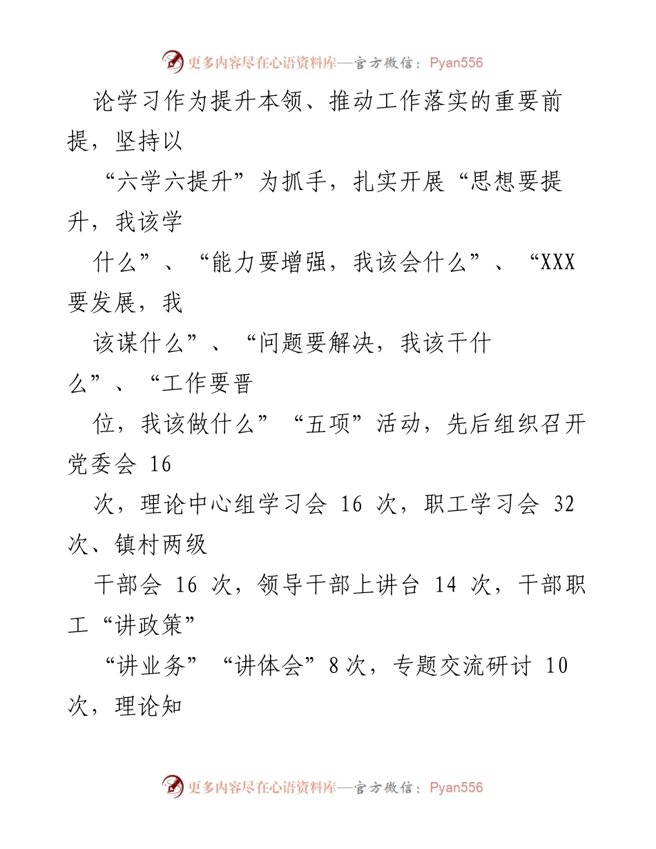 [工作总结] 主题教育 - XXX 镇学习贯彻习近平新时代中国特色社会思想主题教育工作总结.docx_第2页