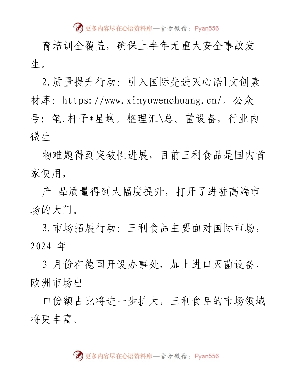 [工作总结] 上半年工作进展 - XXxxx有限公司2024年上半年工作总结与下半年计划.docx_第2页