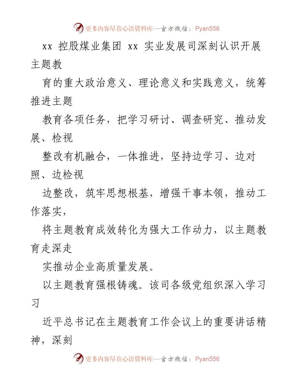 [工作总结] 专题活动 - 主题教育推动企业高质量发展的阶段性总结.docx_第2页
