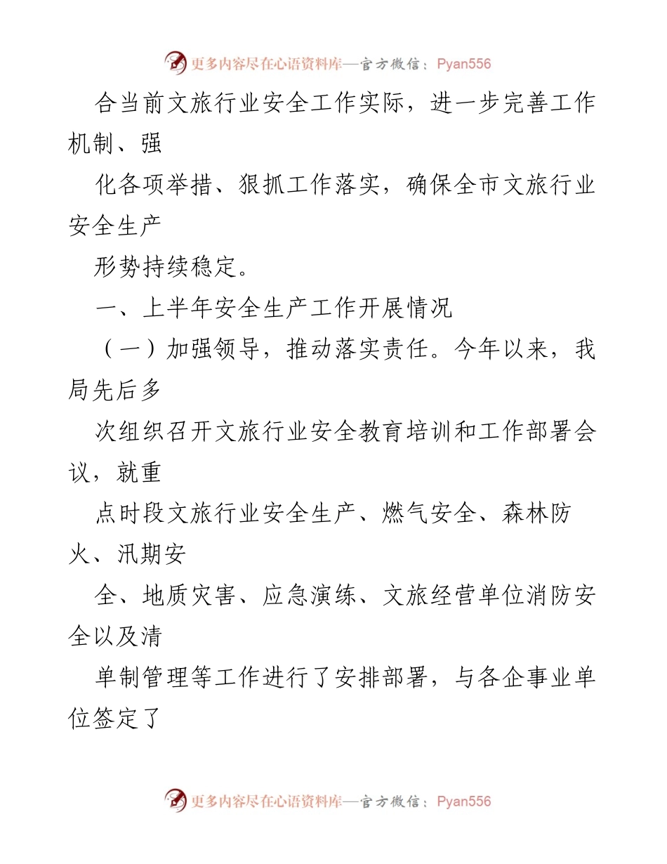 [工作总结] 上半年安全生产工作情况 - 2023年某局上半年安全生产工作总结及第三季度防范措施.docx_第2页