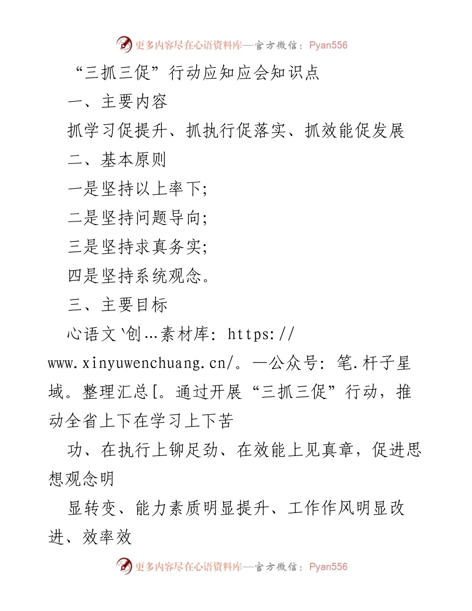 [工作总结] “三抓三促”行动 - 全面提升能力与效能的“三抓三促”行动总结.docx_第1页