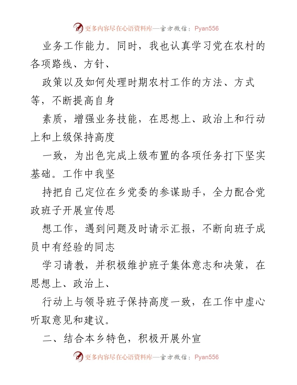 [工作总结] 乡镇宣传工作 - 乡镇宣传委员年度工作总结.docx_第2页